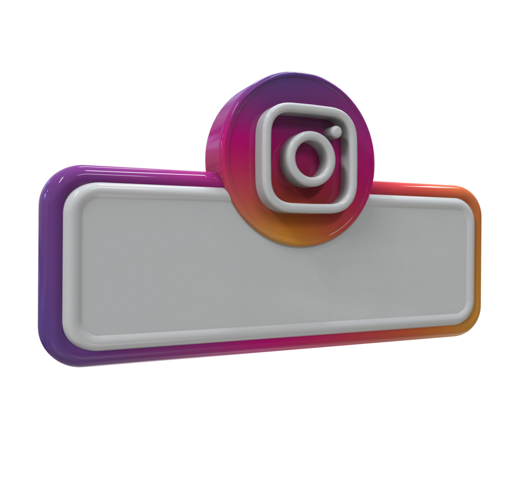 Social media icon logo lower third web banner 3d design render png