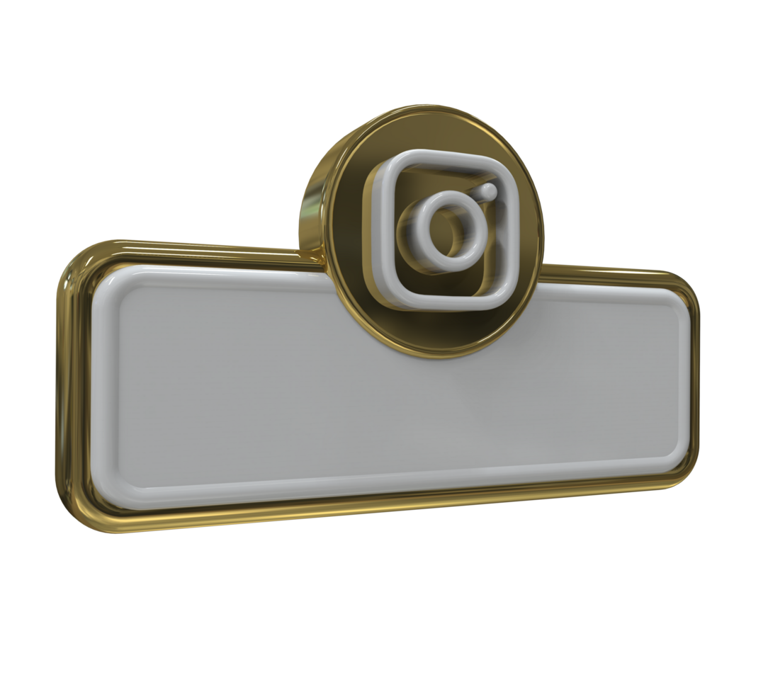 Social media icon logo lower third web banner 3d design render png