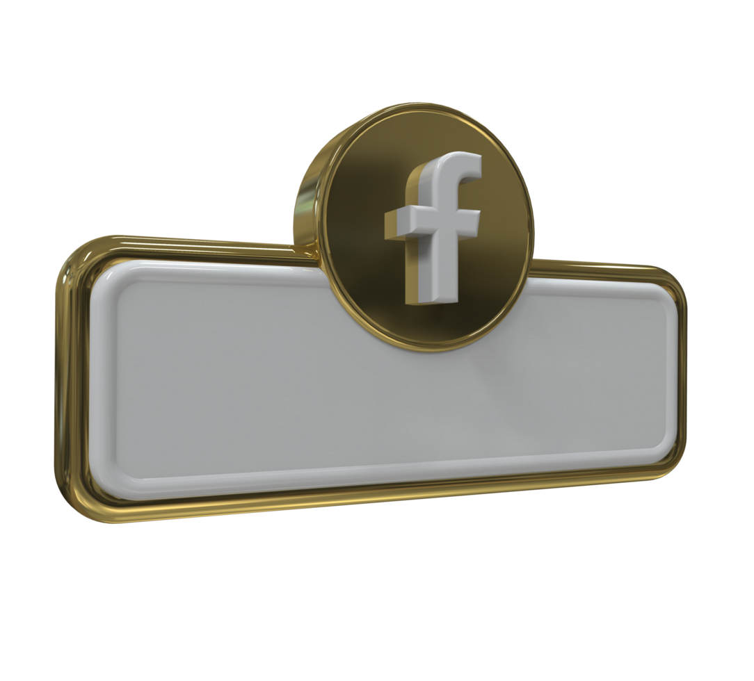 Social media icon logo lower third web banner 3d design render png