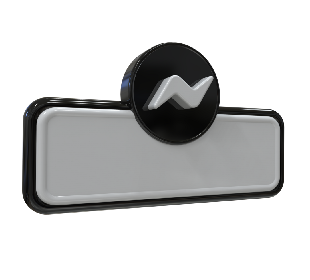 Social media icon logo lower third web banner 3d design render png