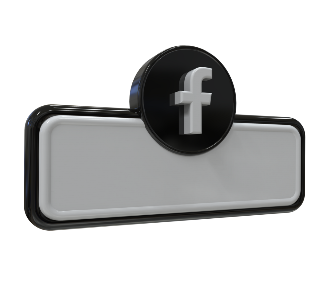 Social media icon logo lower third web banner 3d design render png