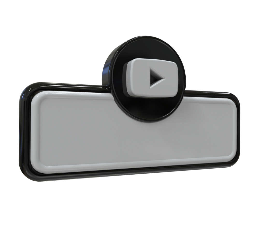 Social media icon logo lower third web banner 3d design render png