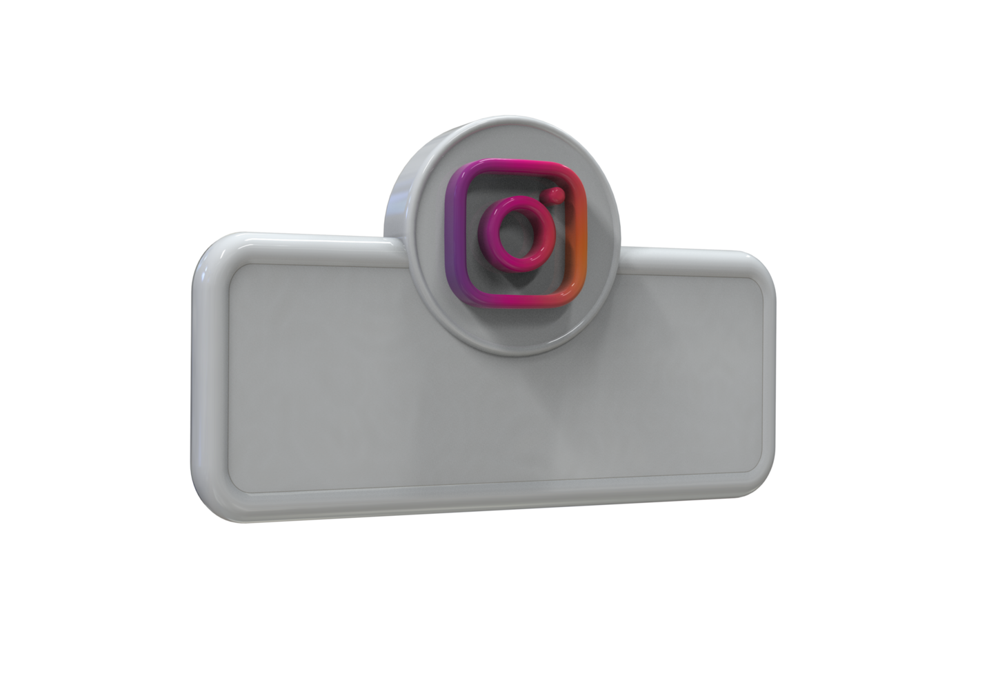 Social media icon logo lower third web banner 3d design render png