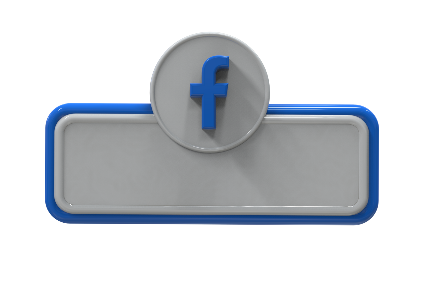 Social media icon logo lower third web banner 3d design render png