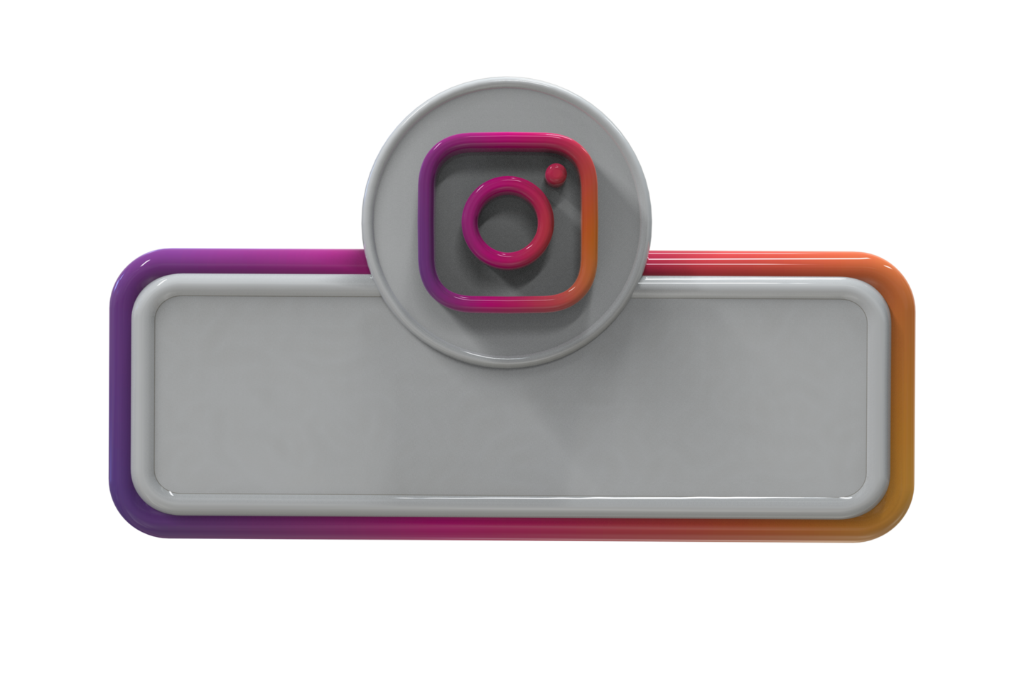 Social media icon logo lower third web banner 3d design render png