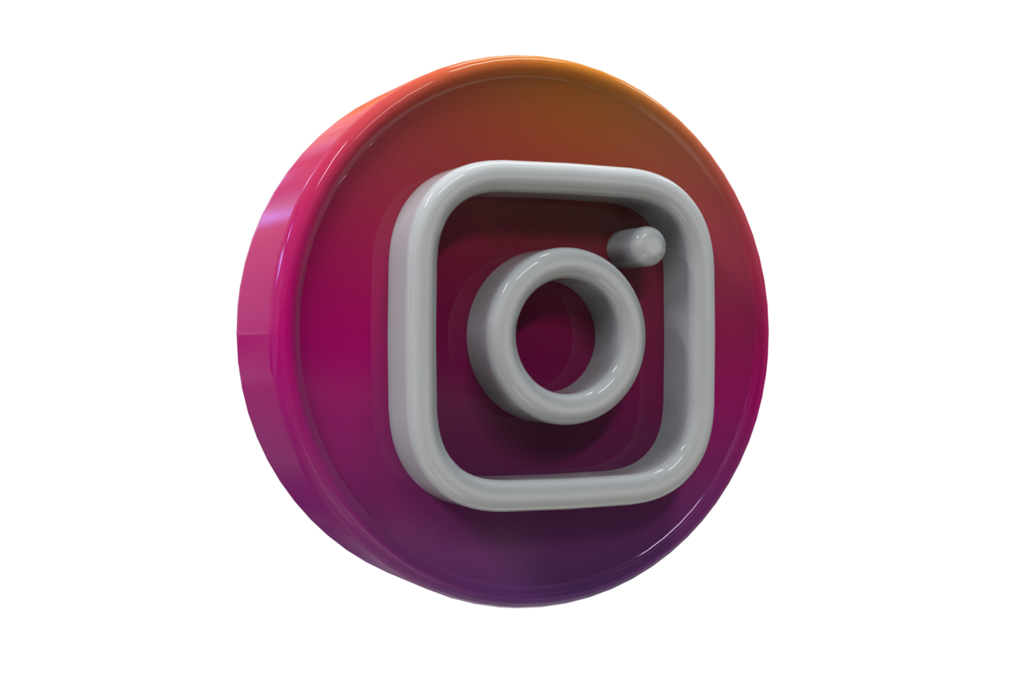 logo icon 3d social media in modern png