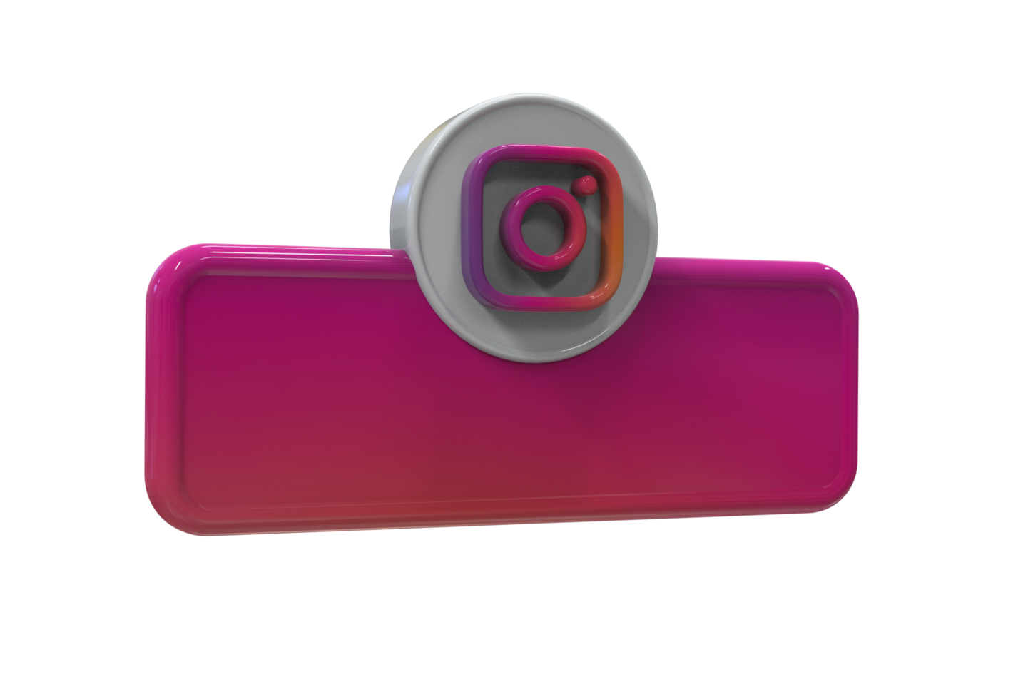 Social media icon logo lower third web banner 3d design render png
