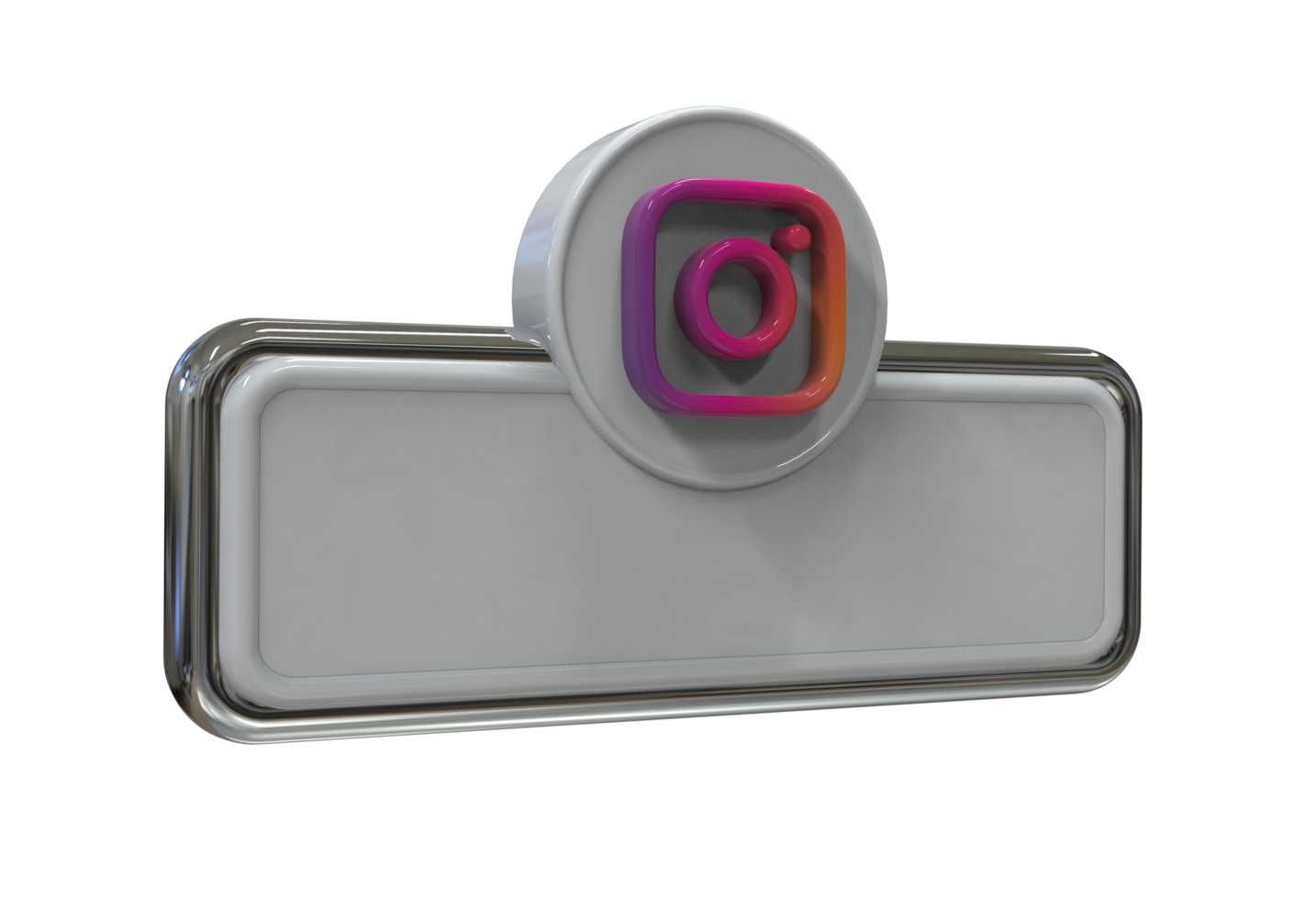 Social media icon logo lower third web banner 3d design render png