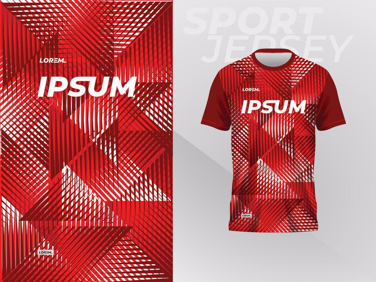 red jersey sport mockup template for soccer, football, racing, gaming, motocross, cycling, and running vector
