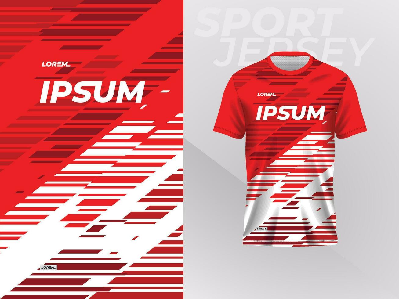 red jersey sport mockup template for soccer, football, racing, gaming, motocross, cycling, and running vector