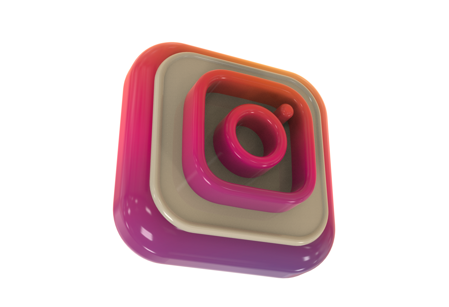logo icon 3d social media in modern png