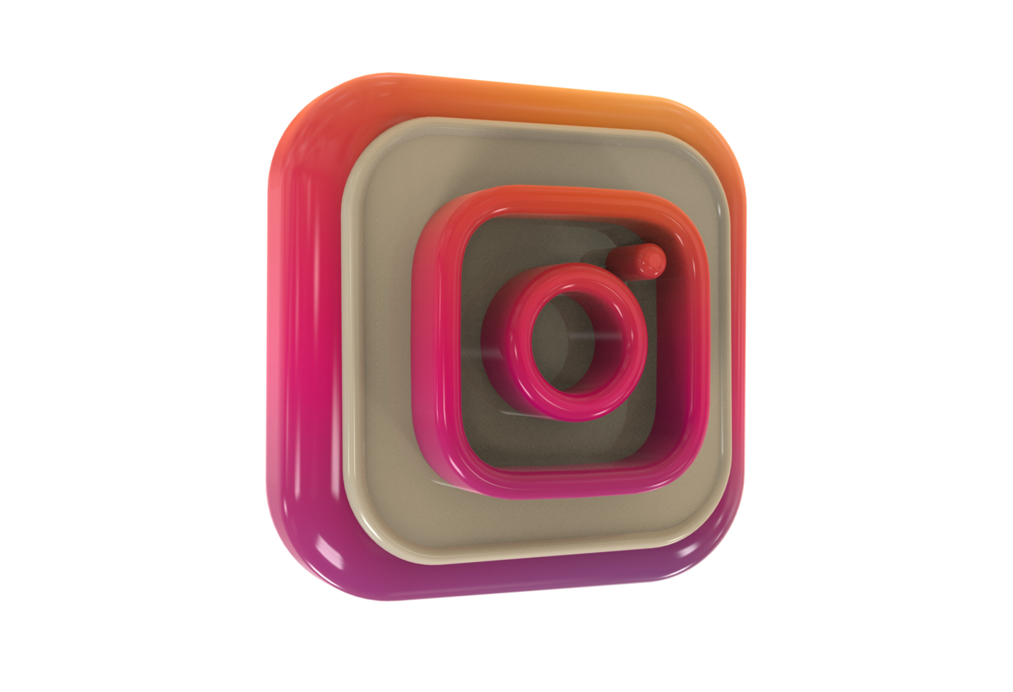 logo icon 3d social media in modern png