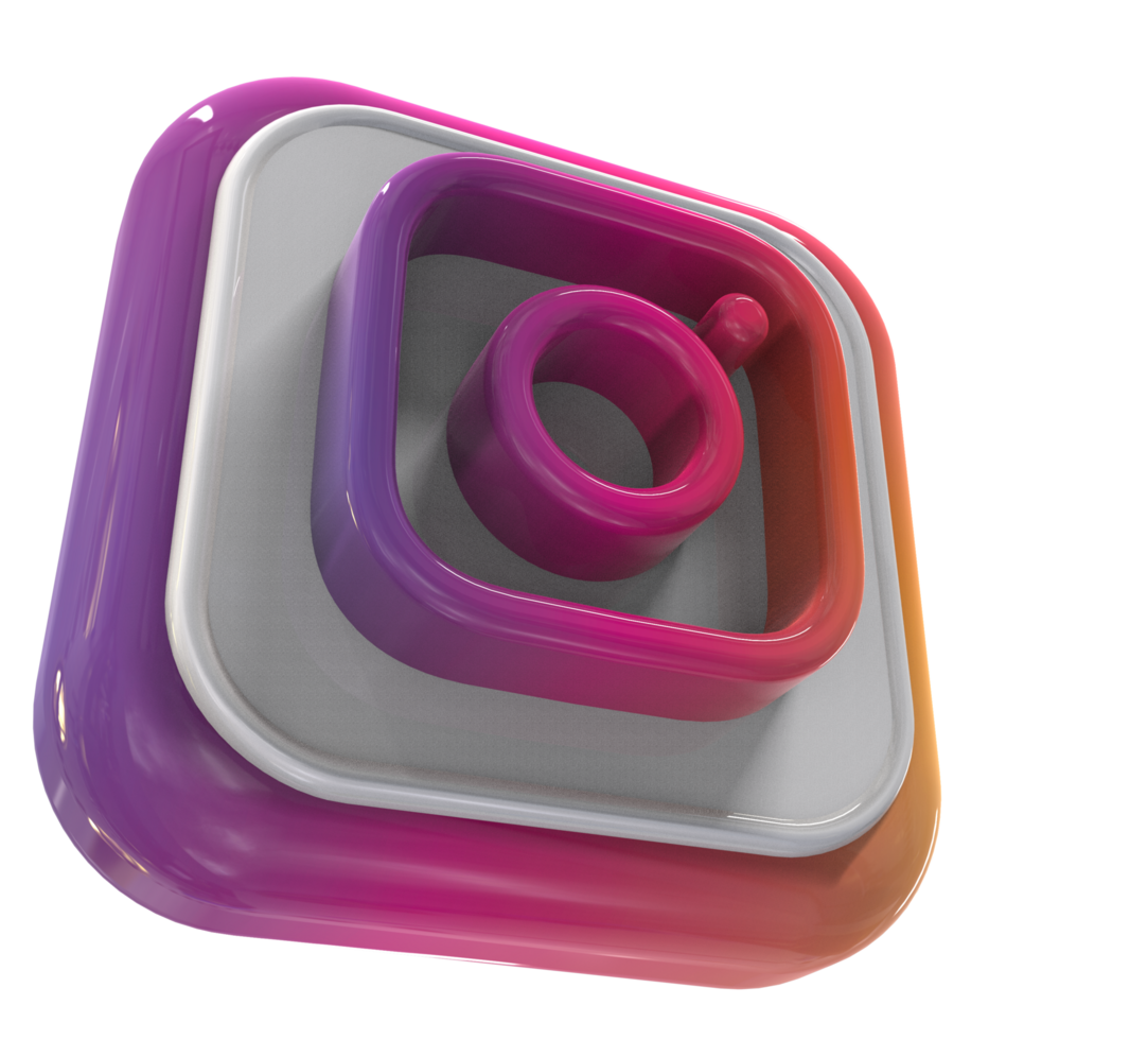logo icon 3d social media in modern png