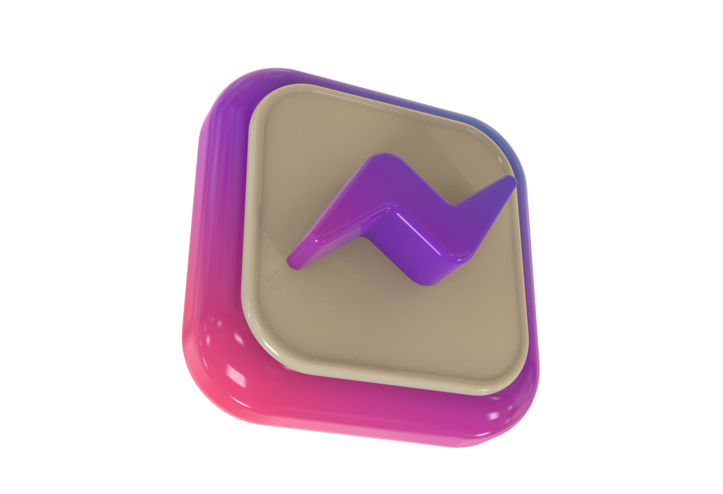 logo icon 3d social media in modern png
