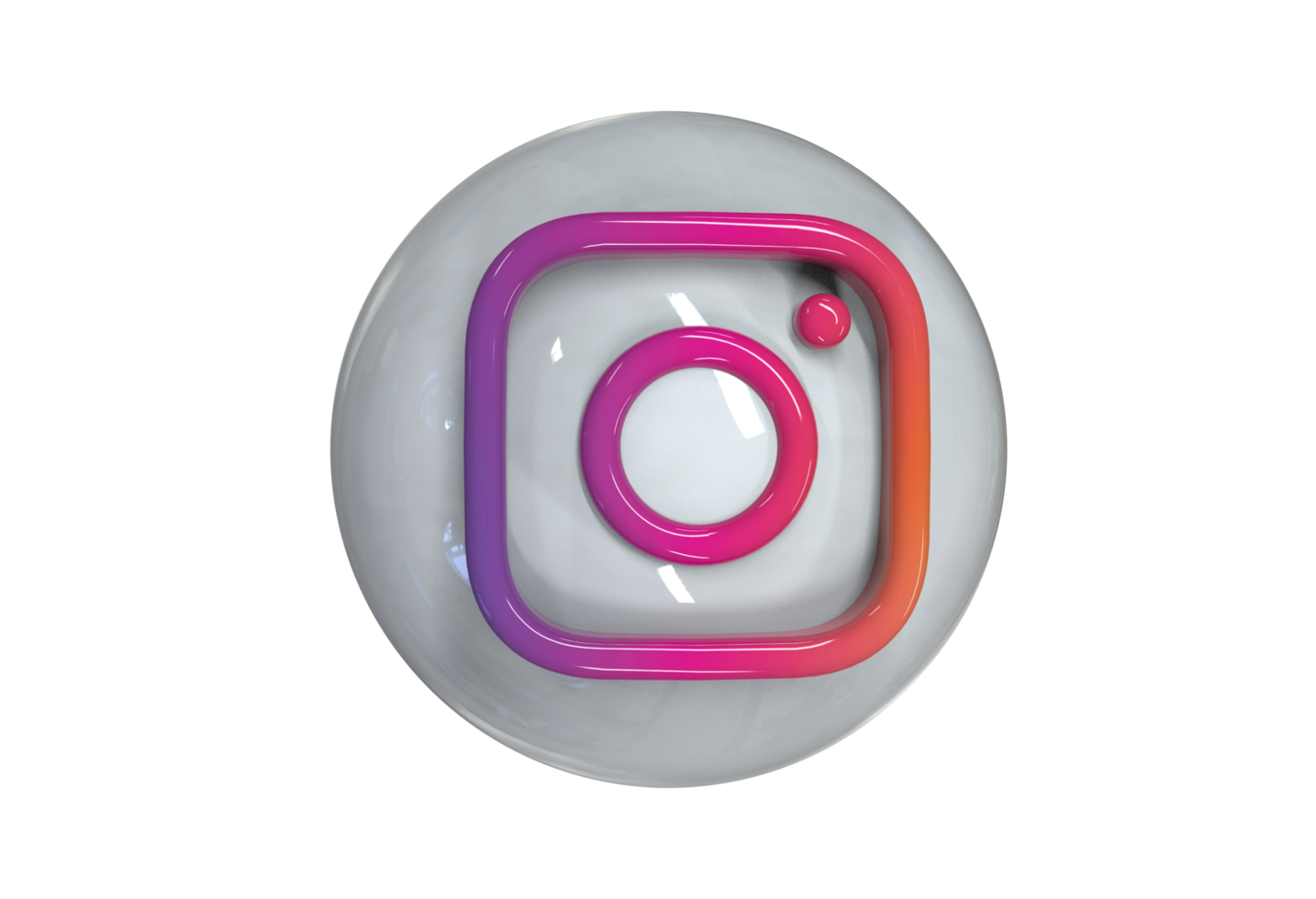 logo icône 3d social médias dans moderne png