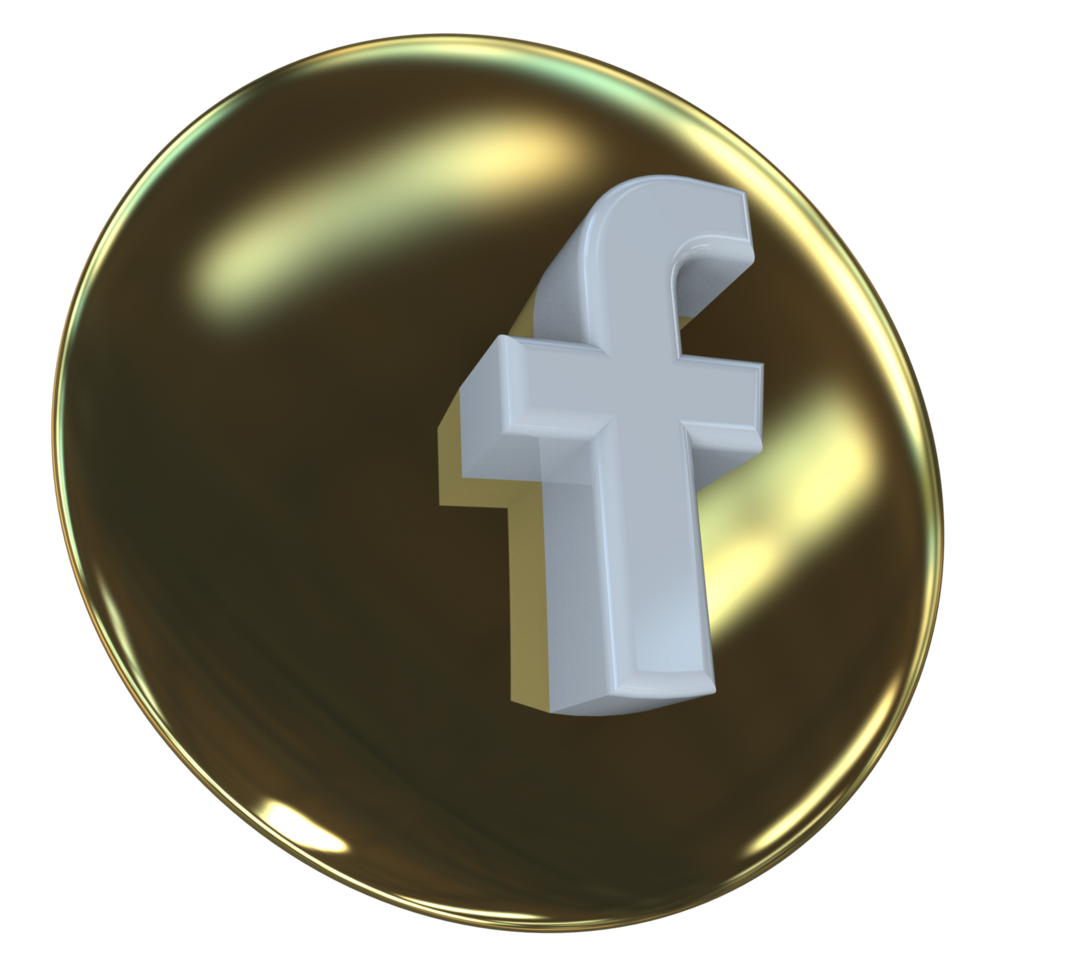 logo icono 3d social medios de comunicación en moderno png