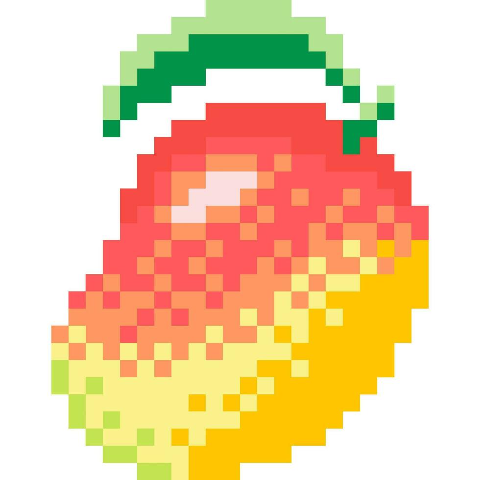 mango dibujos animados icono en píxel estilo vector