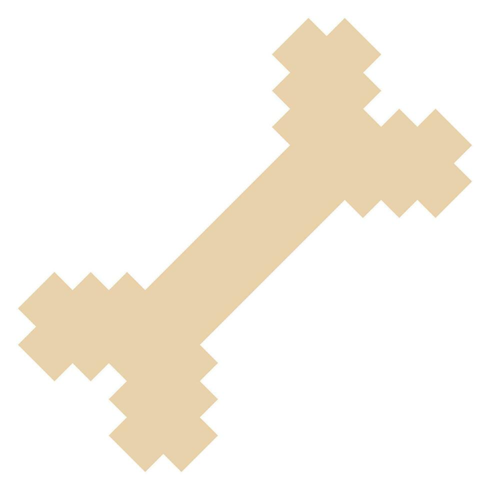 bone cartoon icon in pixel style vector