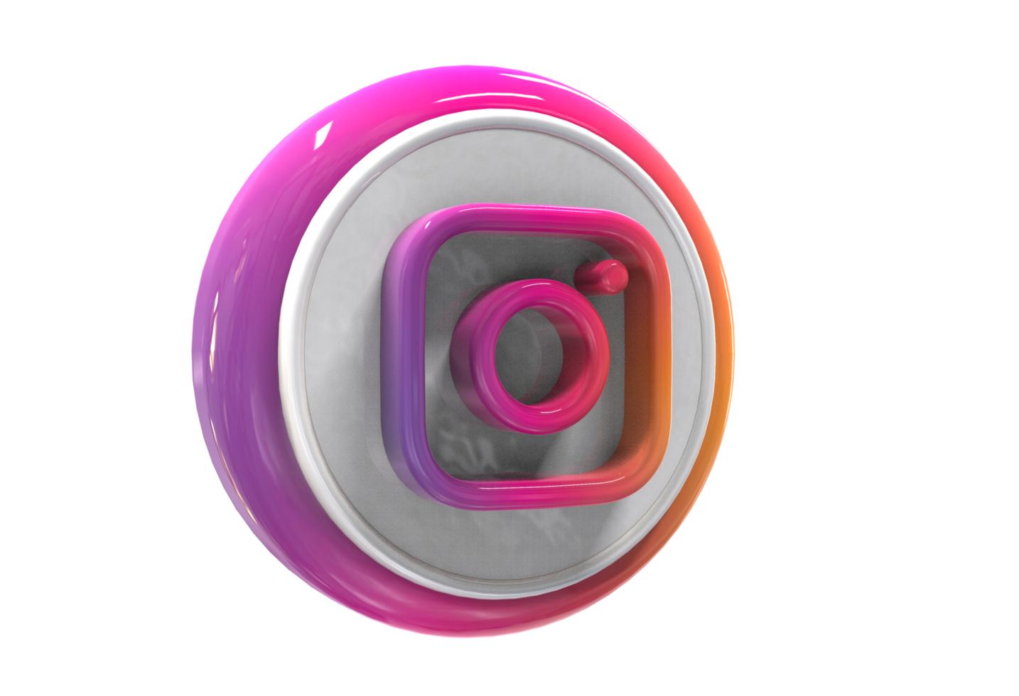 logo icon 3d social media in modern png