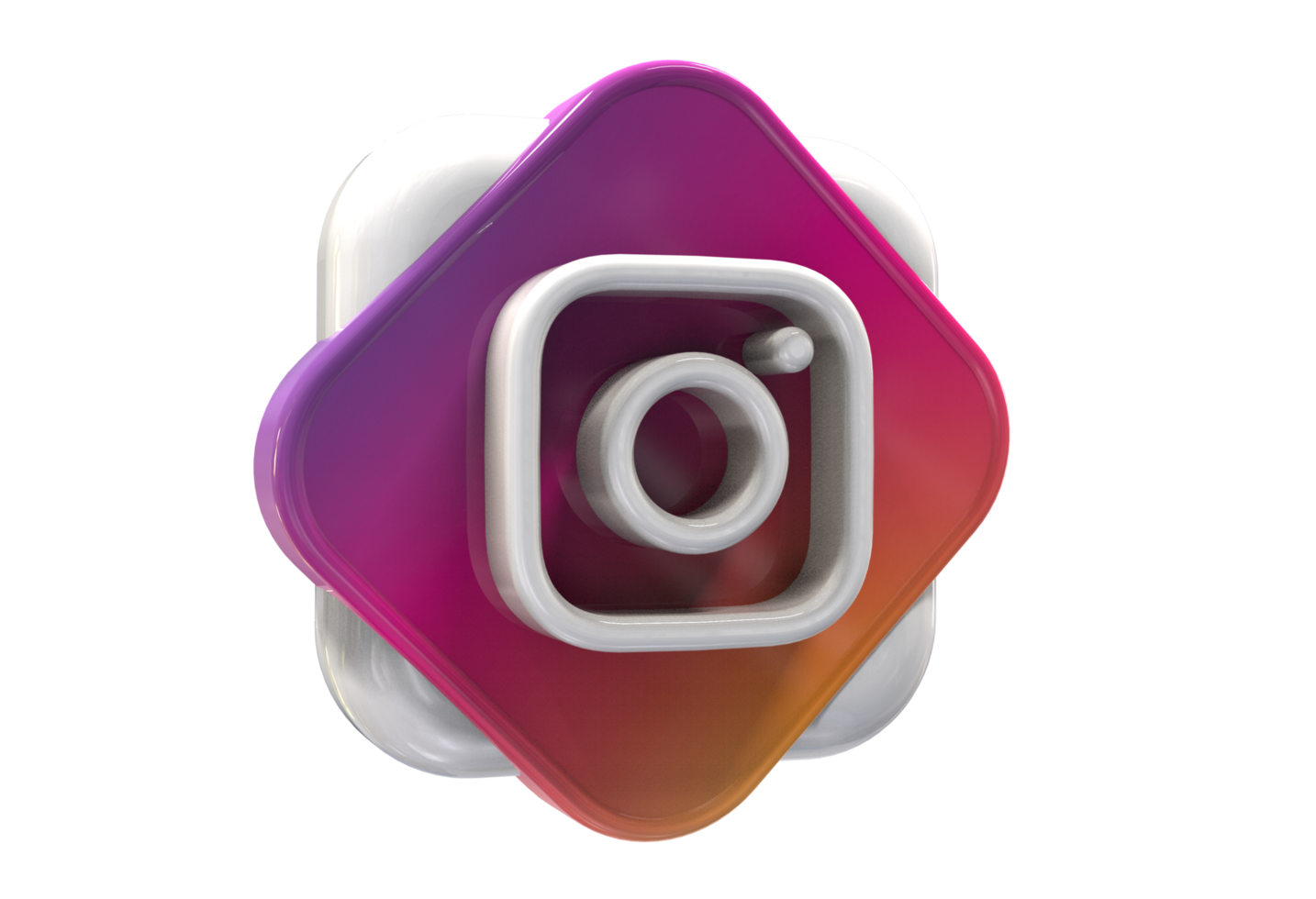 logo icon 3d social media in modern png