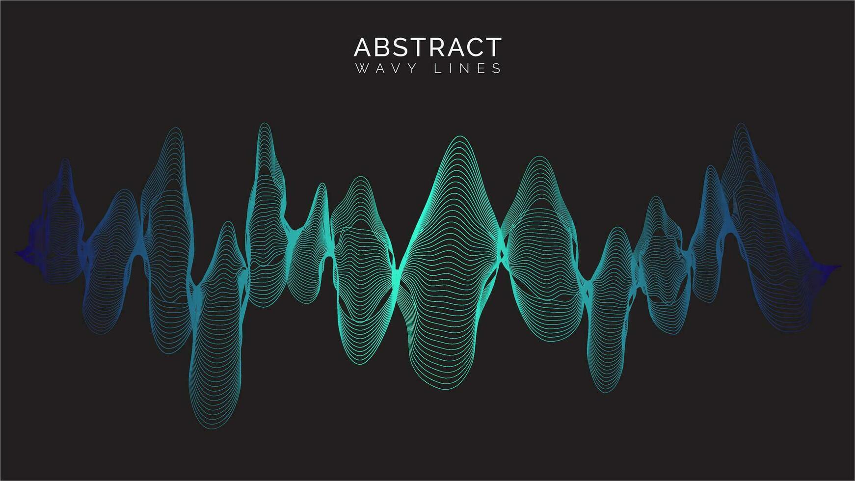 abstract wavy lines with black background vector
