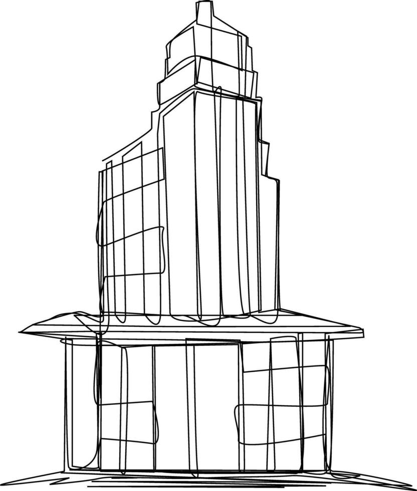 illustration of a office buildings vector
