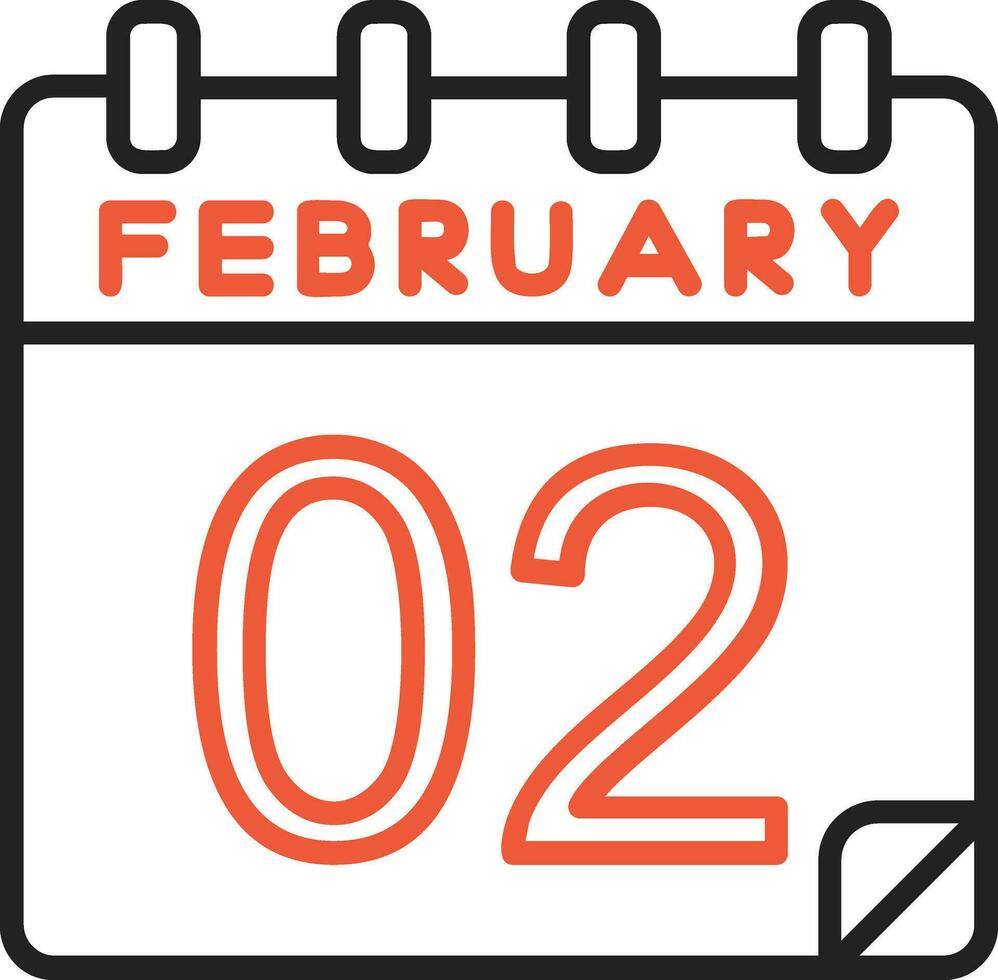 2 February Vector Icon