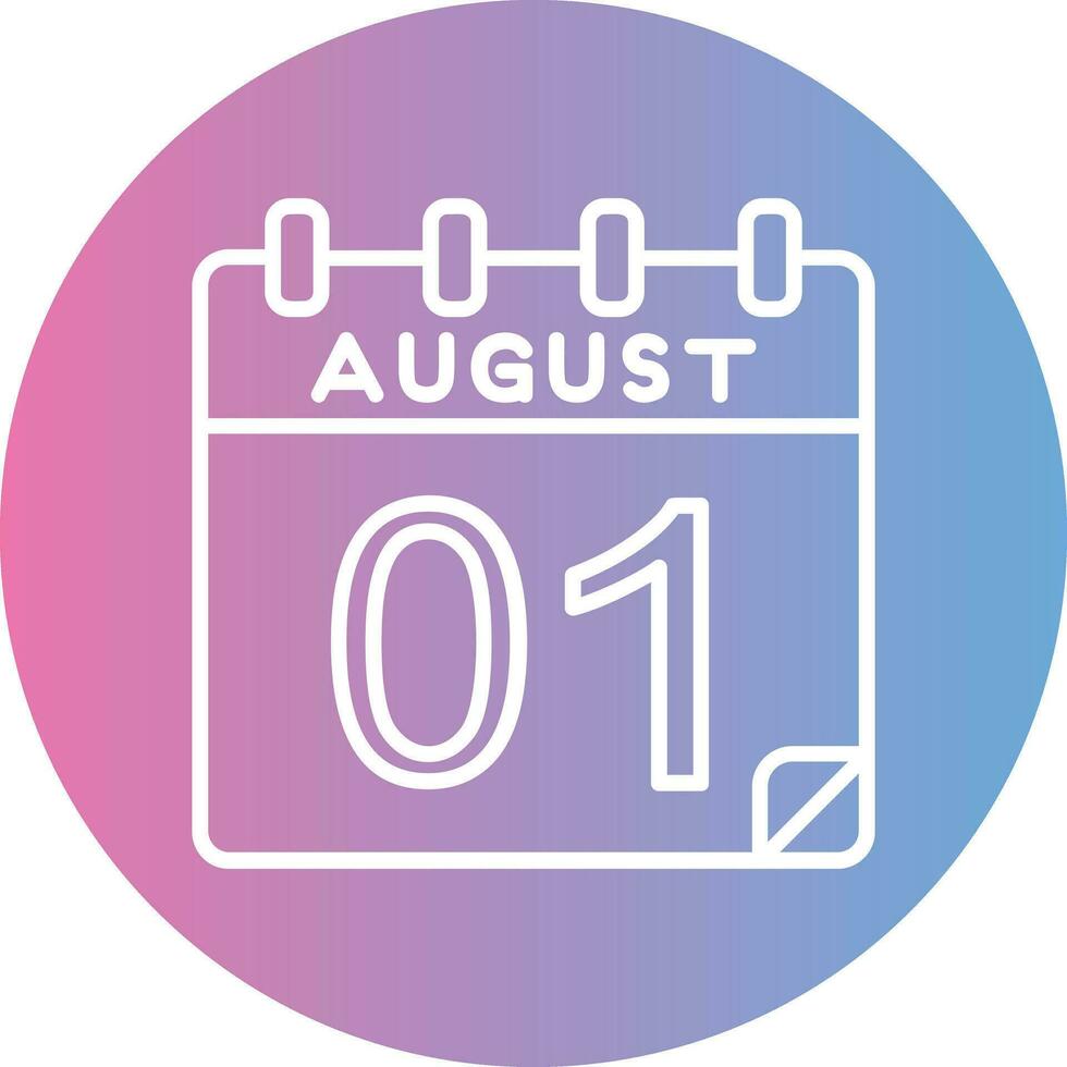 1 August Vector Icon