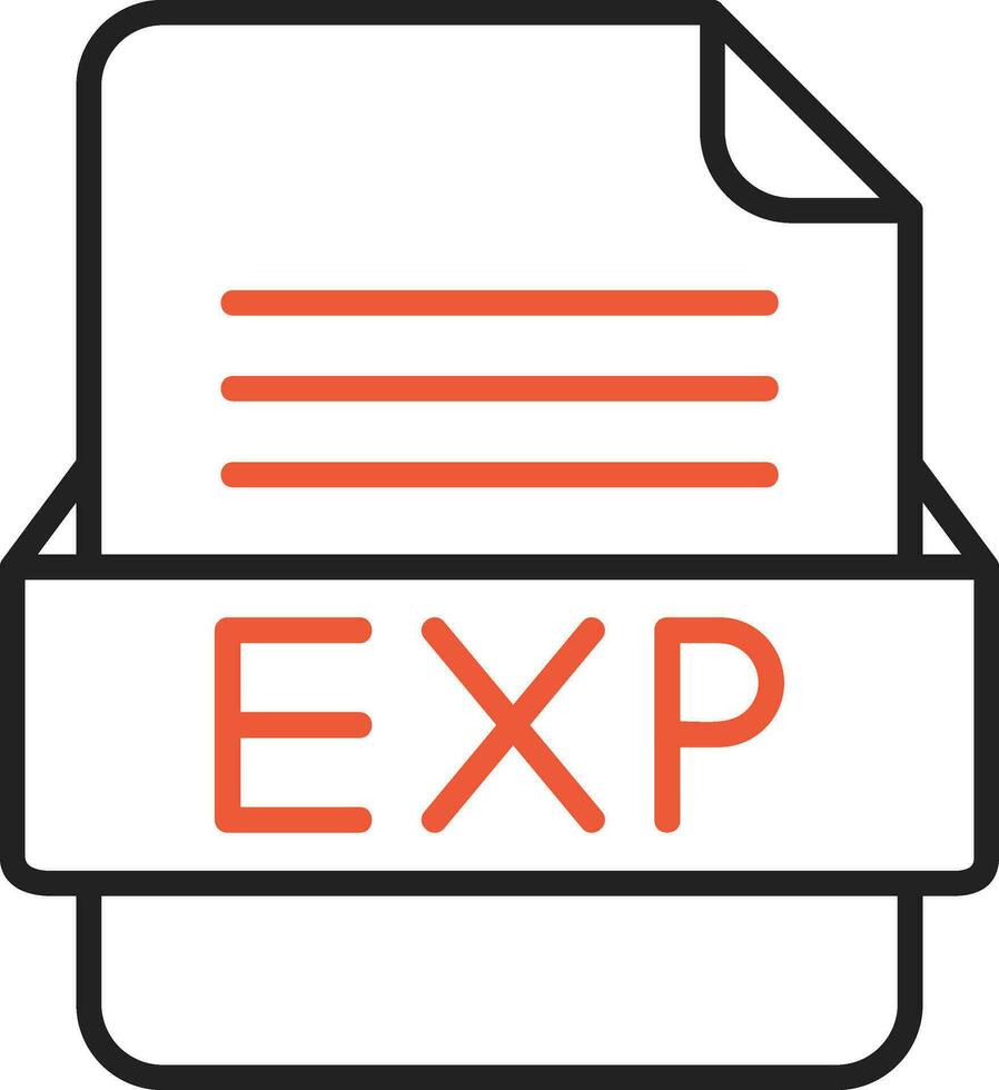 EXP File Format Vector Icon
