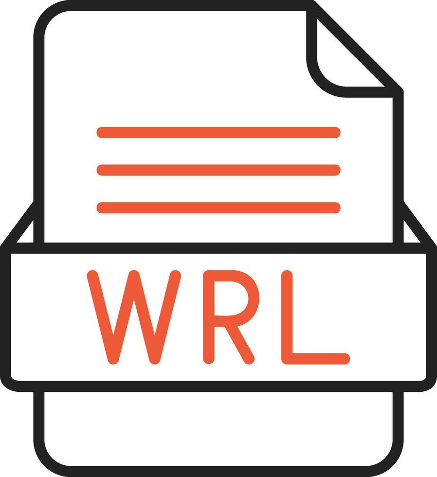 WRL File Format Vector Icon