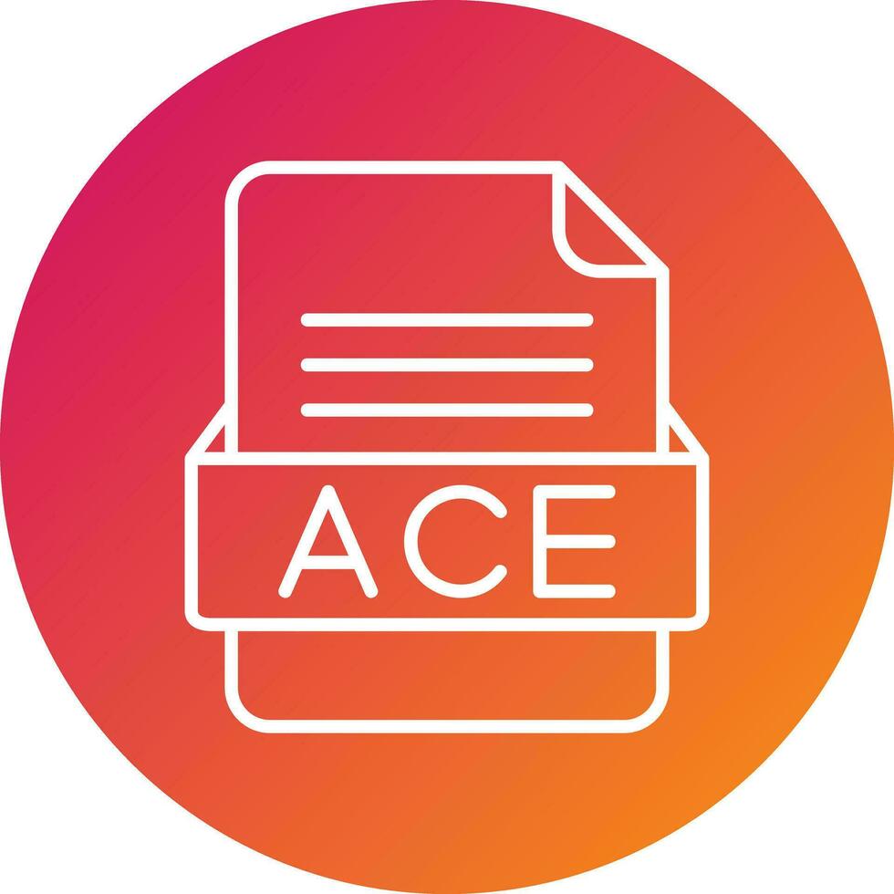 ACE File Format Vector Icon