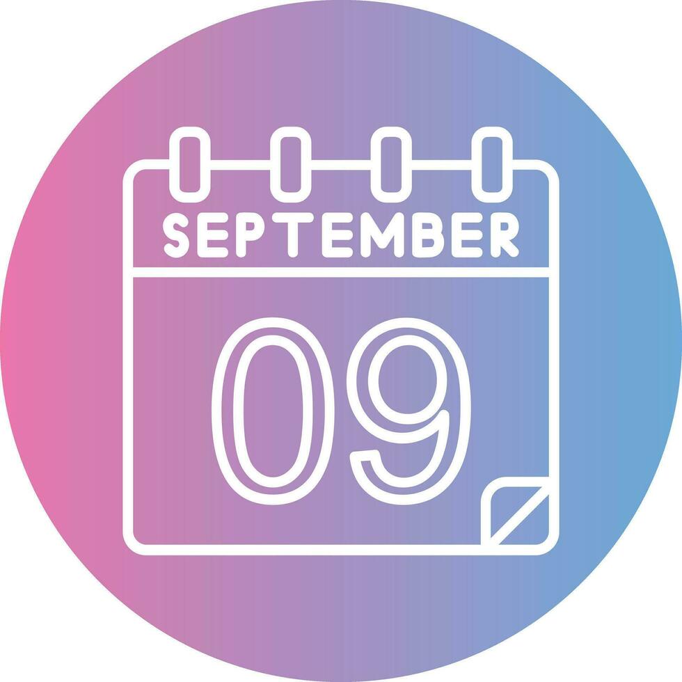 9 September Vector Icon