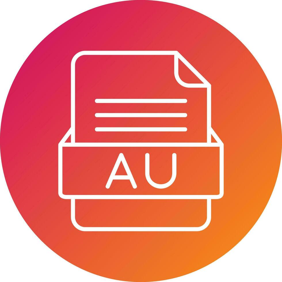 AU File Format Vector Icon