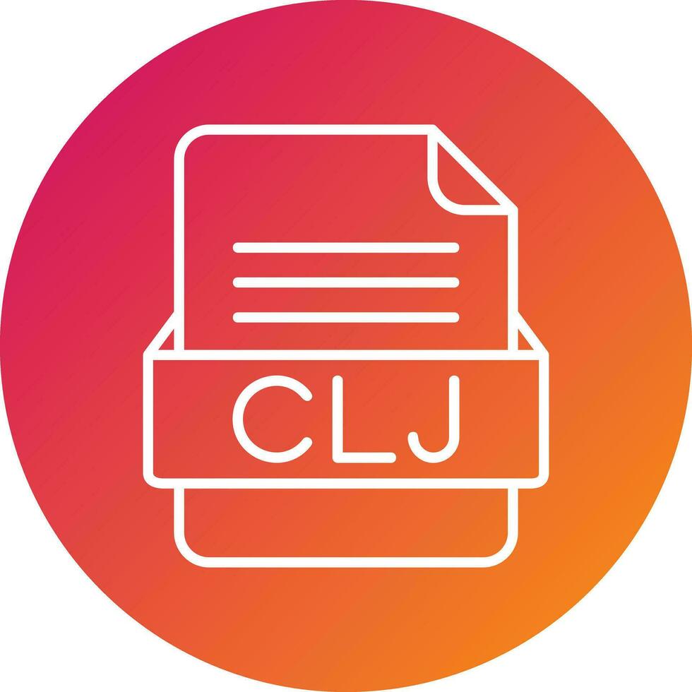 CLJ File Format Vector Icon