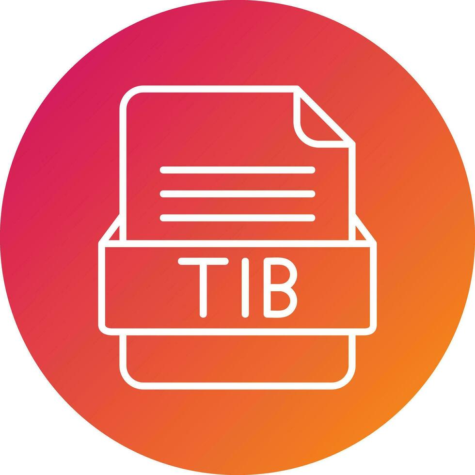 tib archivo formato vector icono