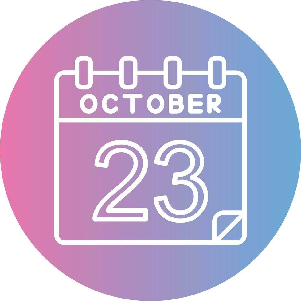 23 October Vector Icon
