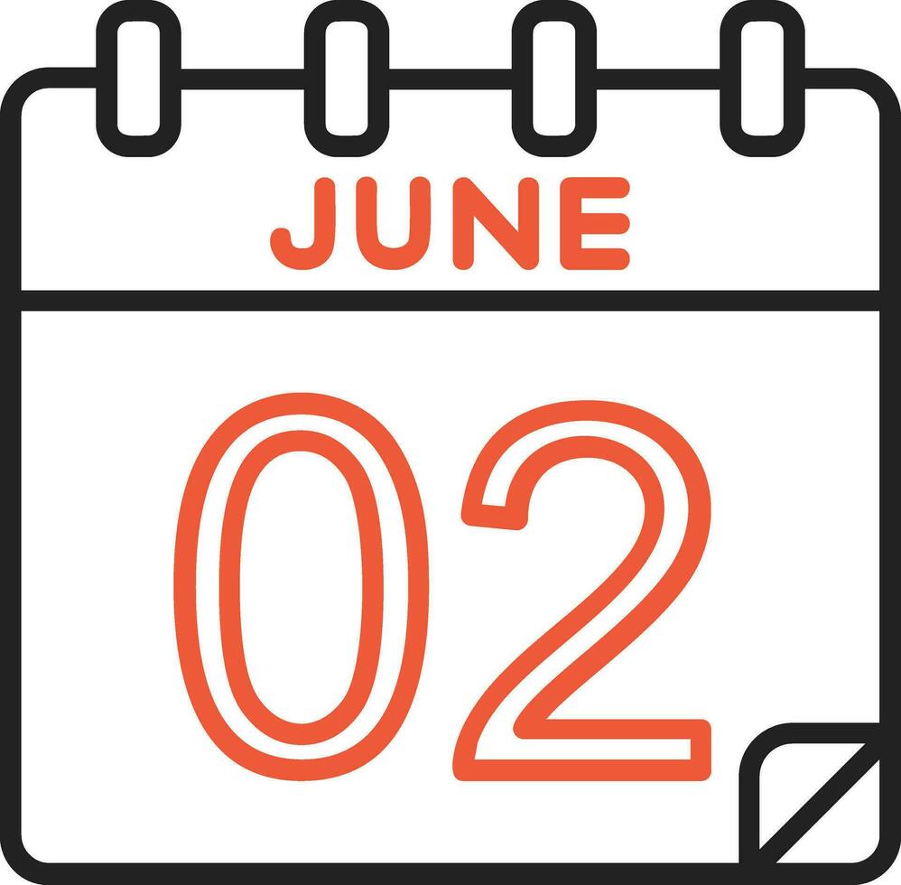 2 June Vector Icon