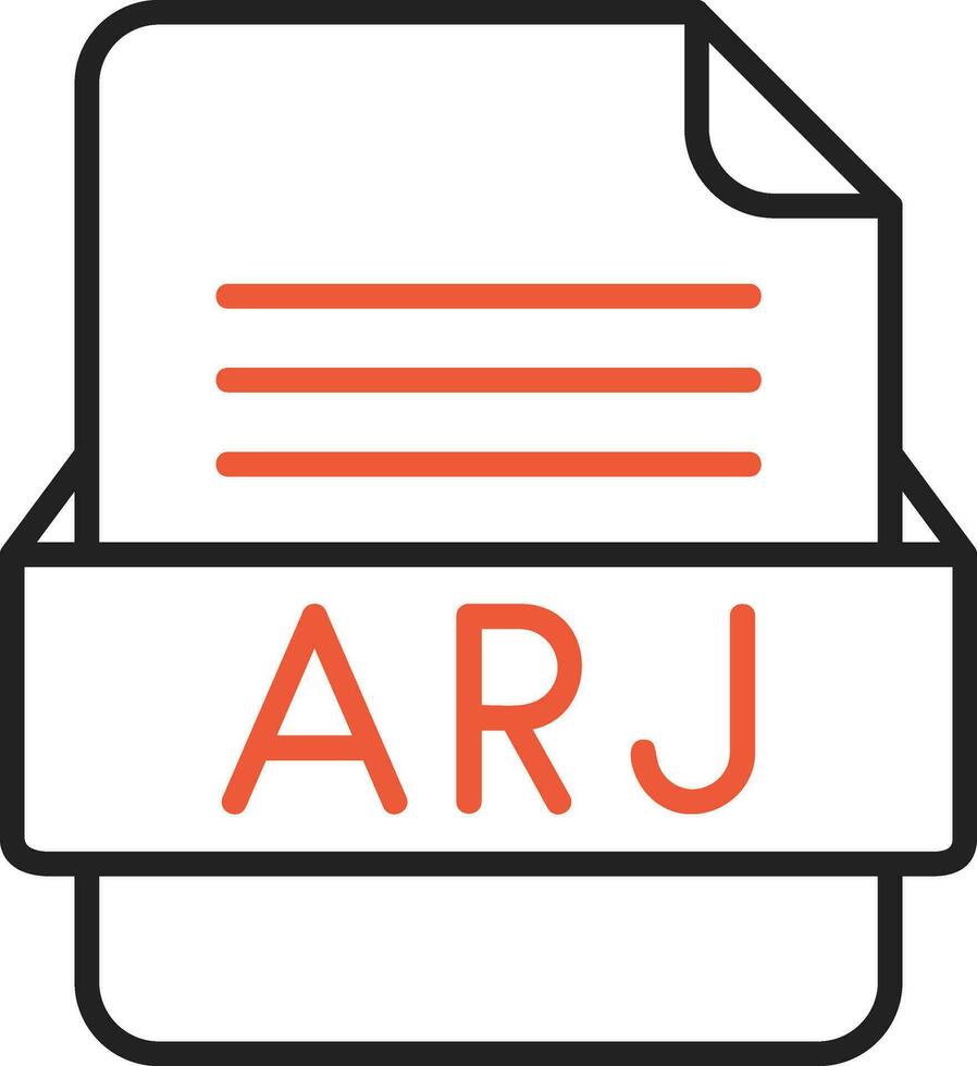 arj archivo formato vector icono