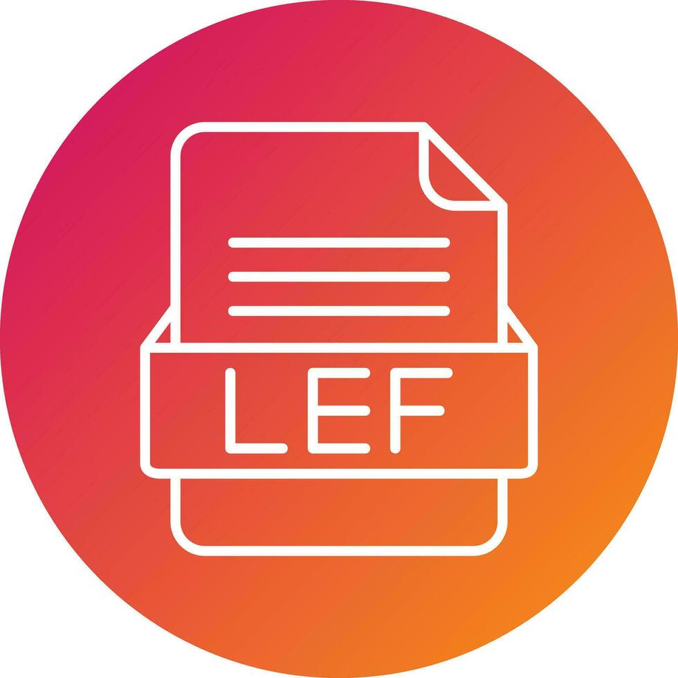 LEF File Format Vector Icon