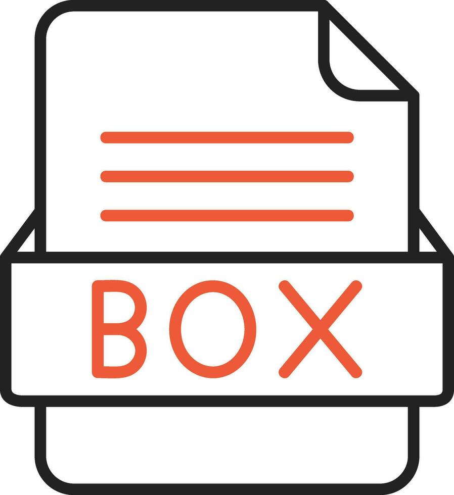 BOX File Format Vector Icon