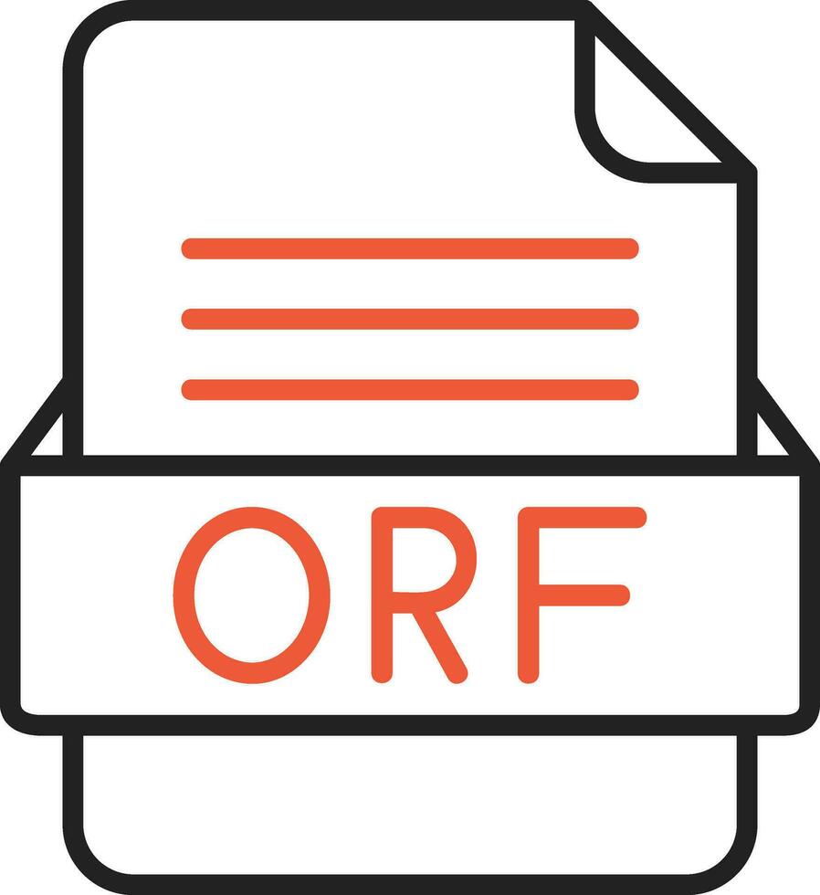 orf archivo formato vector icono