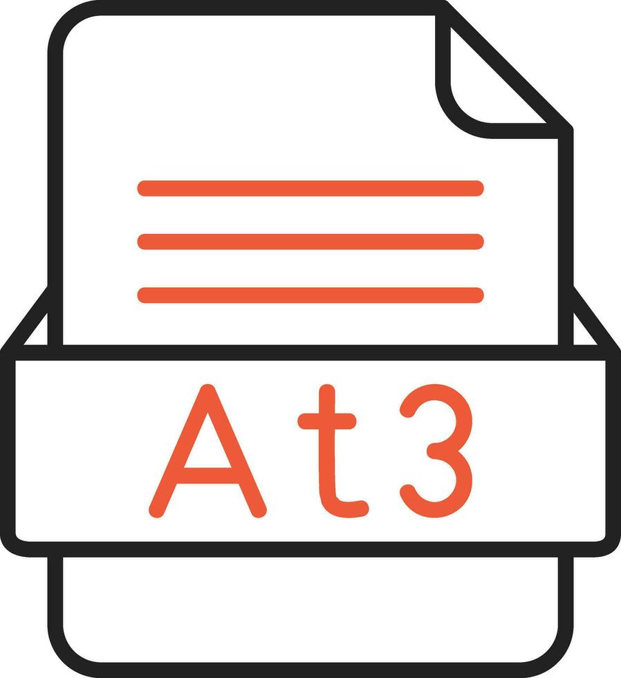 At3 File Format Vector Icon