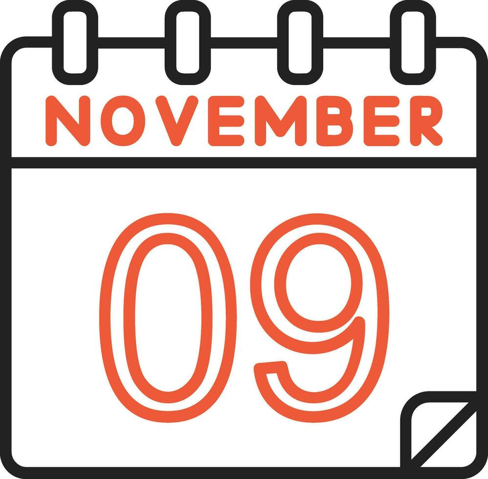 9 November Vector Icon