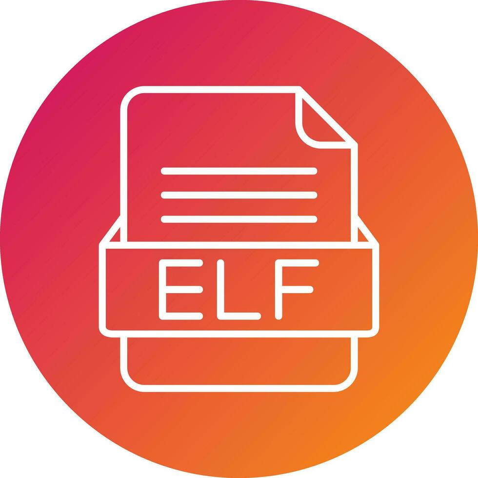 ELF File Format Vector Icon