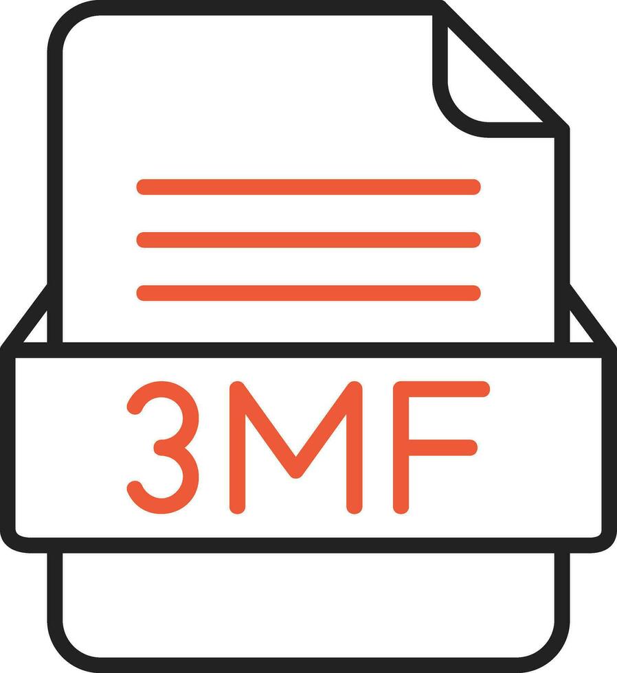 3MF File Format Vector Icon