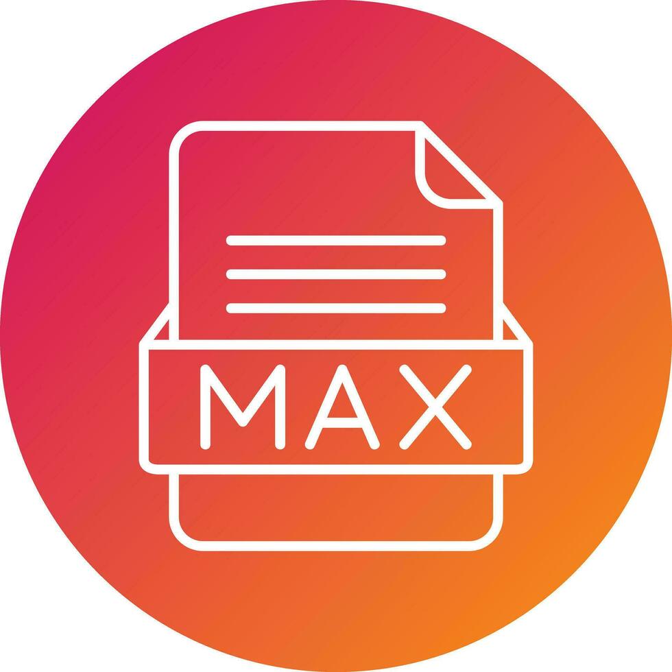 MAX File Format Vector Icon