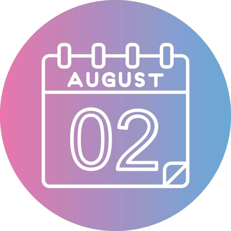2 August Vector Icon