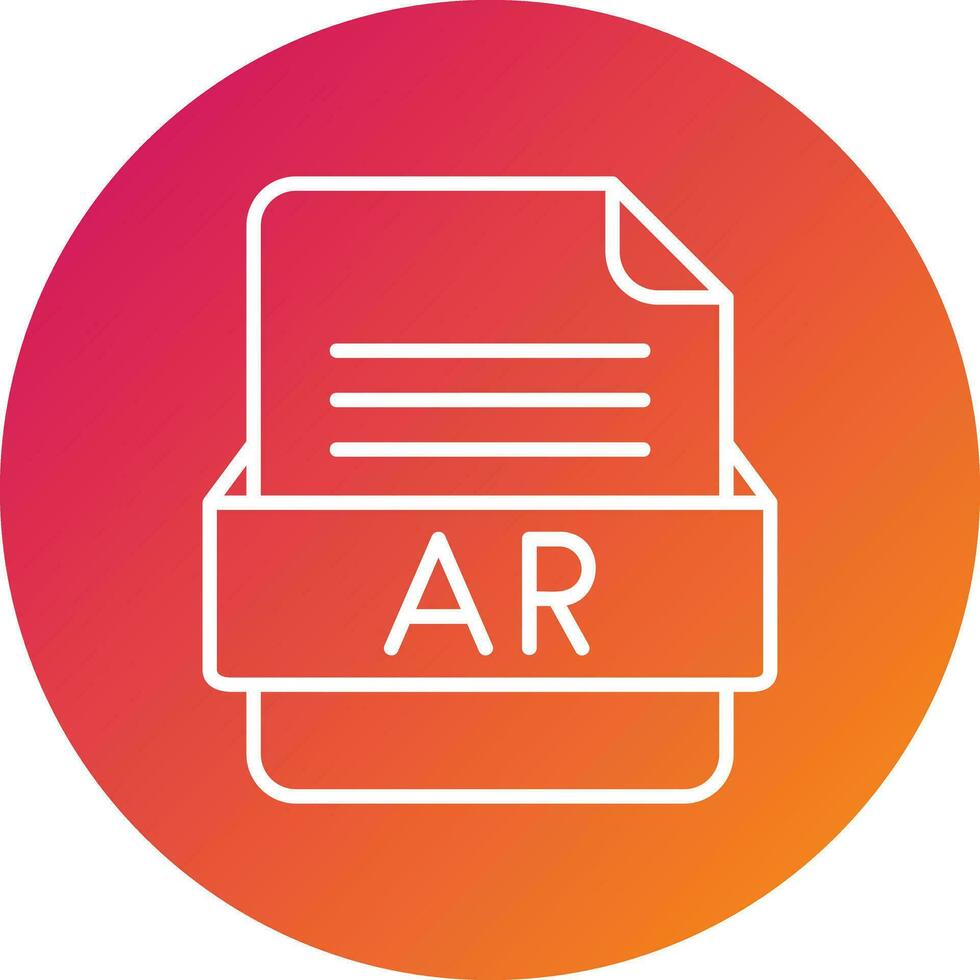 AR File Format Vector Icon