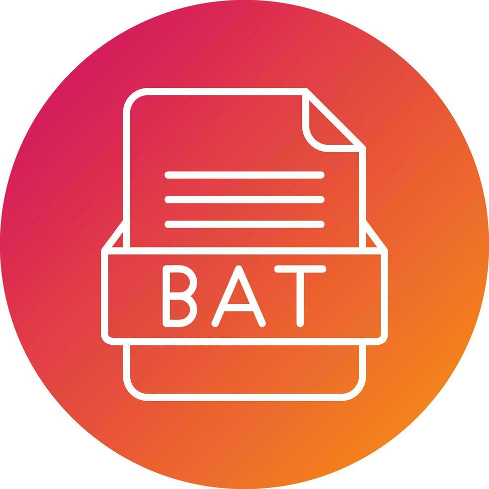 BAT File Format Vector Icon