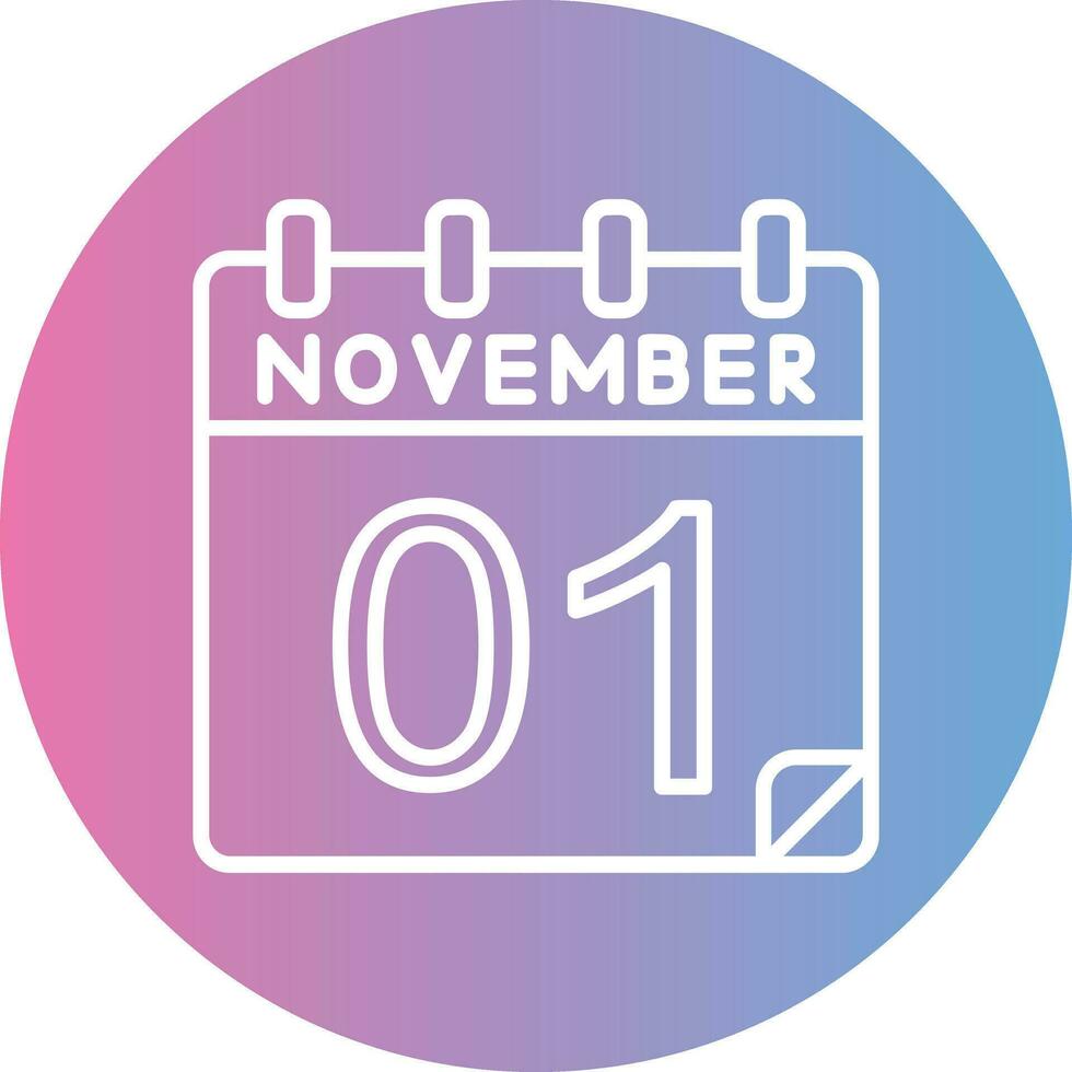 1 November Vector Icon